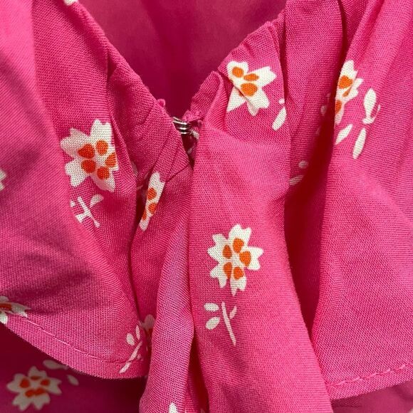 J. CREW 
V-NECK RUFFLE DRESS IN TOSSED BOUQUET PRINT -00 - Picture 4 of 5